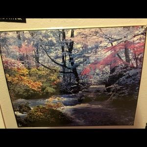 Vibrant forest wall art